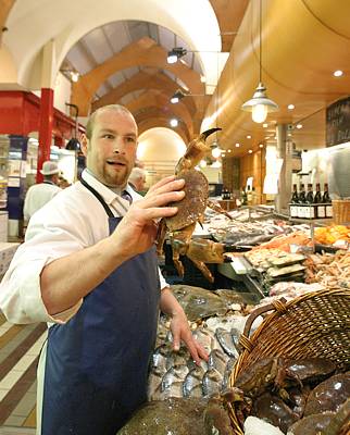 Cork - Fischhändler im English Market
