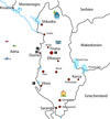 Karte Albanien