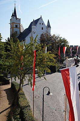 Ingelheim am Rhein - Blick auf die Burgkirche