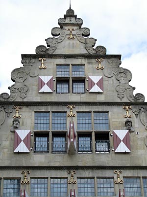 Münster - Prächtiger Barockgiebel am Prinzipalmarkt