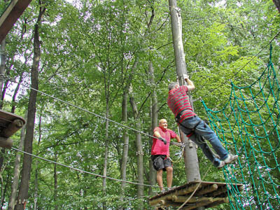 Münsterland: Sich wie Tarzan zu fühlen ist im Klettergarten von Ibbenbüren möglich