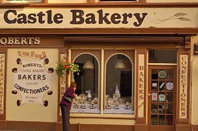 Wales - Bäckerei neben dem Schloss in Conway