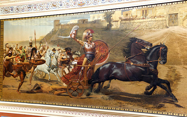 Griechenland - Korfu - Fresko „Triumph des Achilles“ des österreichischen Malers Franz Matsch im Achilleion