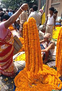 Indien / Kalkutta / Blumenketten