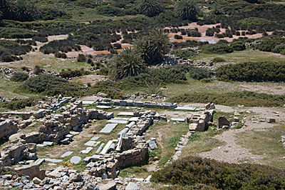 Reste einer byzantinischen Basilika in Itanos (Kreta)