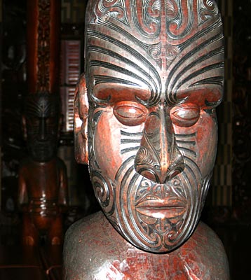 Neuseeland - Waitangi - Detail im Versammlungshaus
