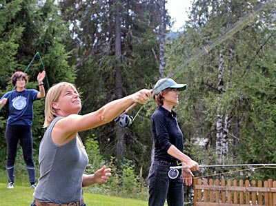 Norwegen - Fliegenfischen - Übungen an Land