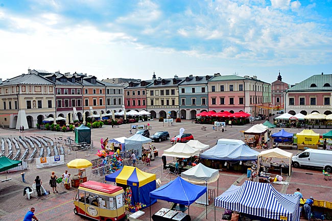 Polen - Green-Velo-Radweg - Marktplatz in Zamość