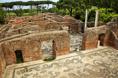 Ostia, Mosaikboden in den Neptun-Thermen
