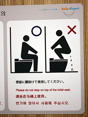 Fremdes Japan - Toilettenschild
