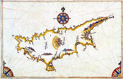 Historische Karte von Zypern