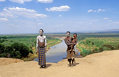 Südäthiopien - Karo-Paar am Omo