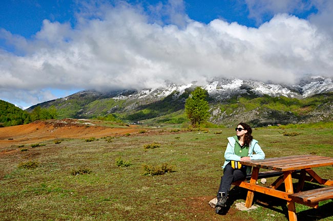 Nationalpark Shebenik-Jabllanice, Rastplatz am Shebenik-Massiv, im Osten von Albanien