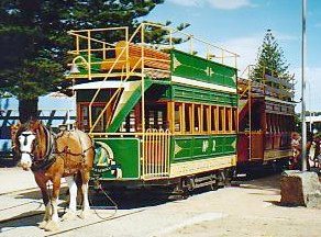 Australien / Victor Harbour / Schienenkutsche