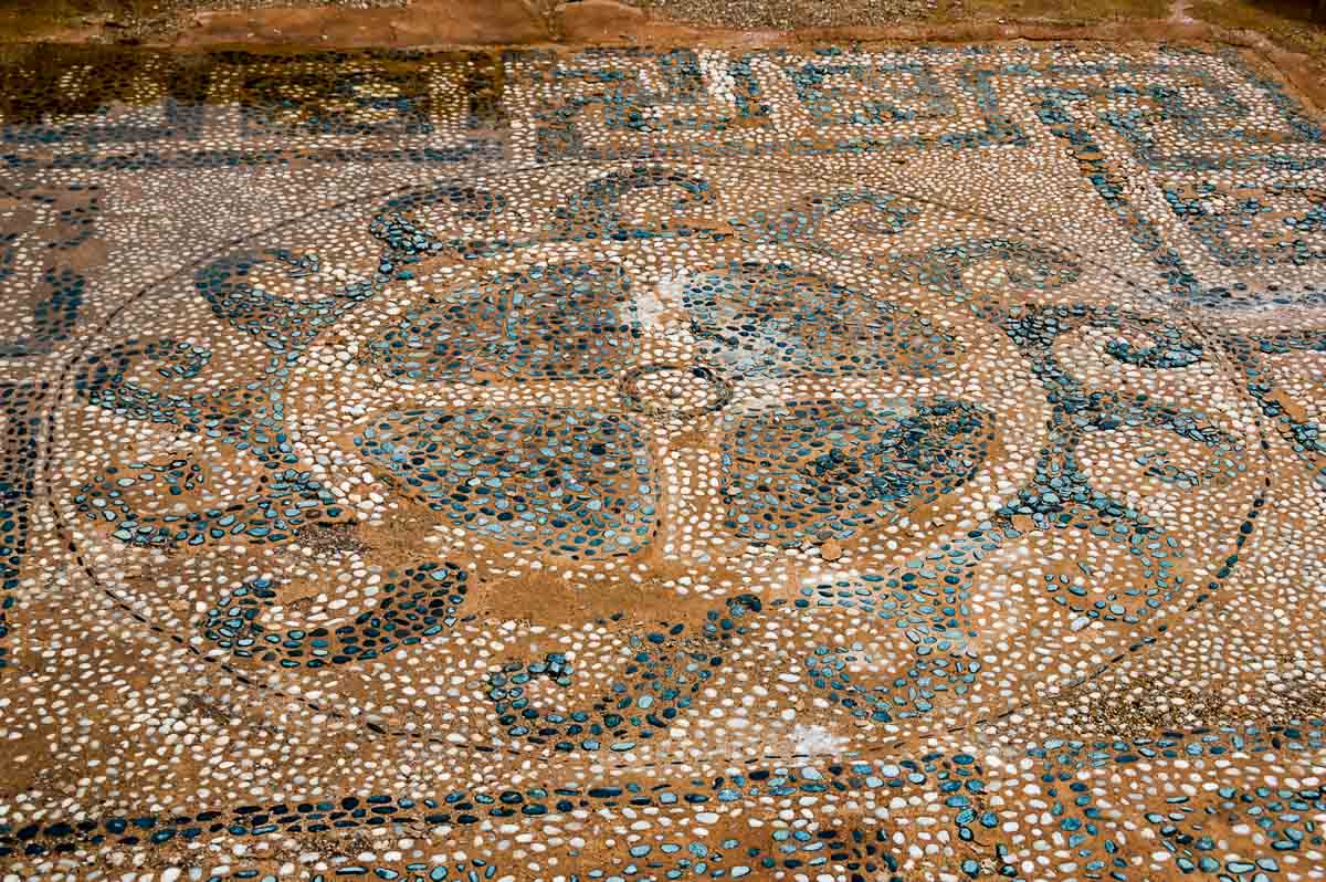 Mosaikfußboden in Olynth, Chalkidiki