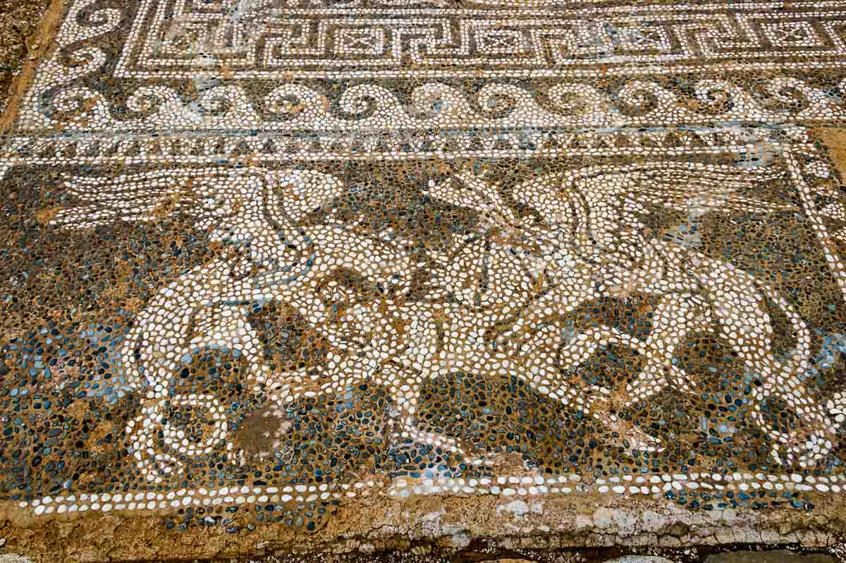 Mosaik in Olynthos (Chalkidiki)