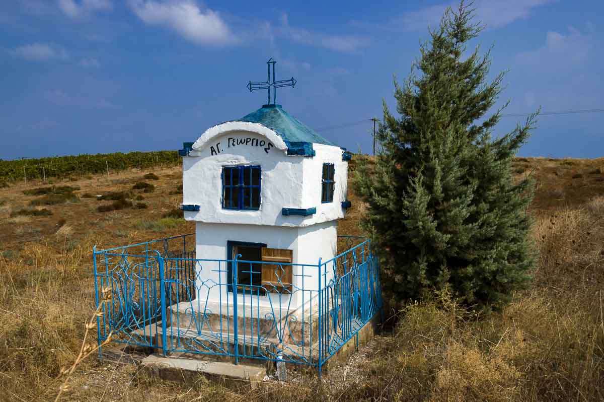 Chalkidiki: Religiöse Andacht am Wegesrand