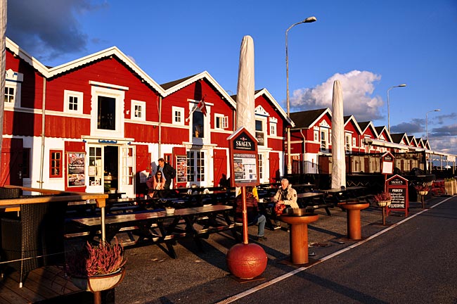 Abendstimmung im Hafen von Skagen. Nordjütland, Dänemark.