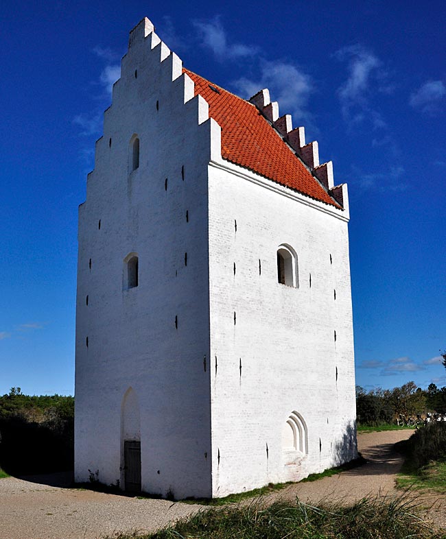 St. Laurentius-Kirche von 1387, der "Versandete Kirche. Skagen, Nordjütland, Dänemark.