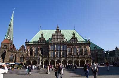 Bremen - Marktplatz, Altes Rathaus, Roland, Unser-Lieben-Frauen-Kirche
