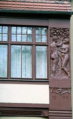 Dresden - Detail an Villa in der Goetheallee
