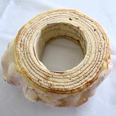 Aufgeschnittener Baumkuchen