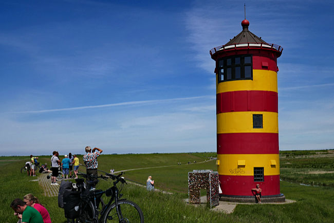 Pilsumer Leuchtturm, Ostfriesland, Niedersachsen.