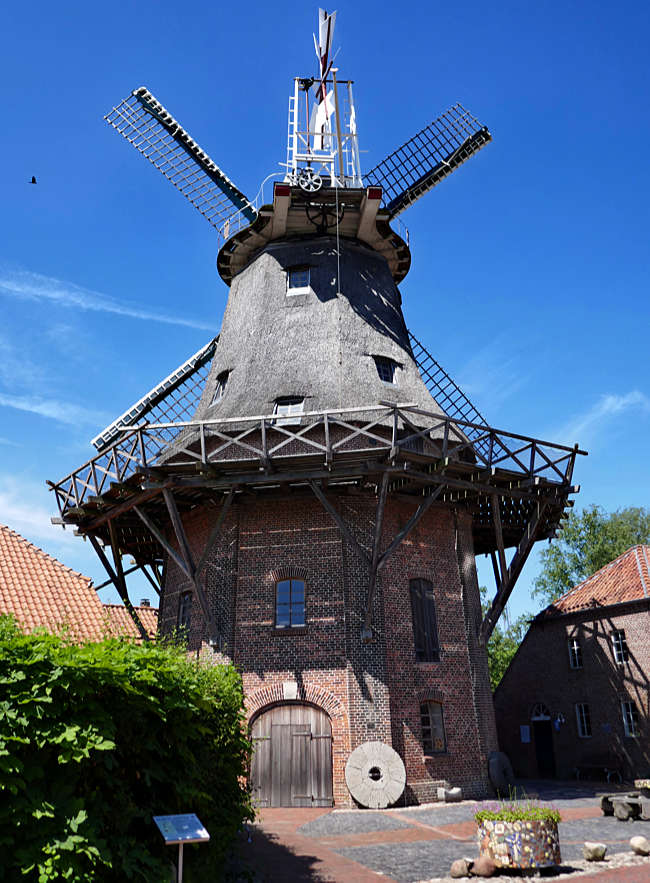 "Schlachtmühle", Holländermühle von 1847, Jever, Jeverland, Niedersachsen