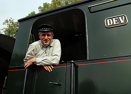 Bruchhausen-Vilsen Kleinbahn - Dampflokführer Andreas Boye ist auch im Hauptberuf Lokführer