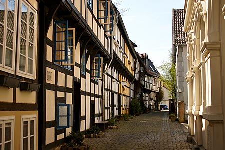 Detmold - Fachwerkhäuser in der Adolfstraße