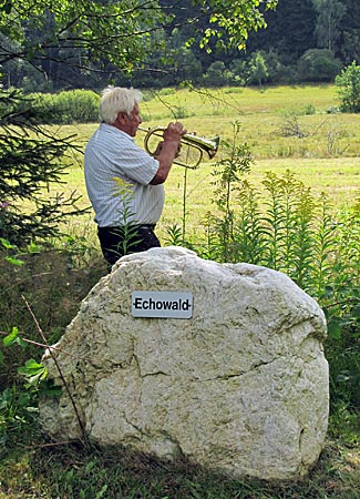 Echowaldweg bei Mehlmeisel - Trompeter Fritz Kuhbandner