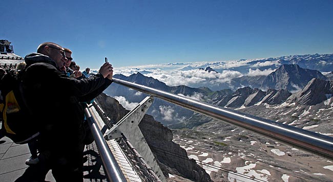 Panoramblick von der Zugspitze
