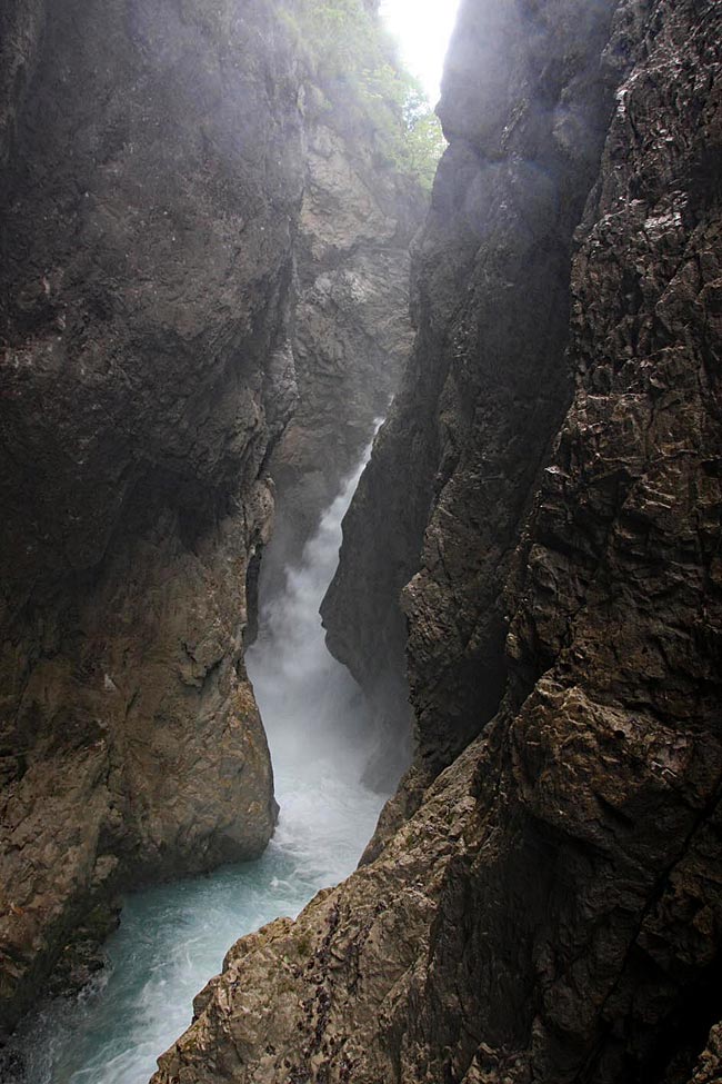 Blick in die Leutaschklamm in Mittenwald