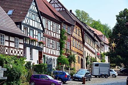 Haßberge mit Rad - Stadtimpression aus Königsberg