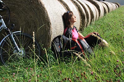 Hunsrück-Radweg - Pause am Hunsrück-Radweg hinter Horbruch