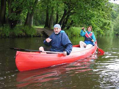 Deutschland Heide zwei Paddler