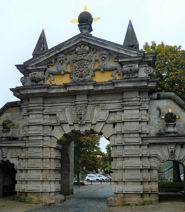 Forchheim, Nürnberger Tor, einziges erhaltenes Tor der Festung Forchheim, erbaut 1698 unter Lothar Franz von Schönborn