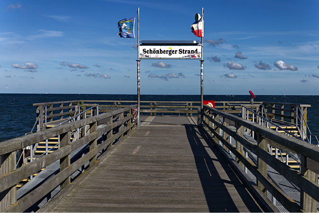 Brückenkopf der Seebrücke bei Schönberger Strand - Probstei