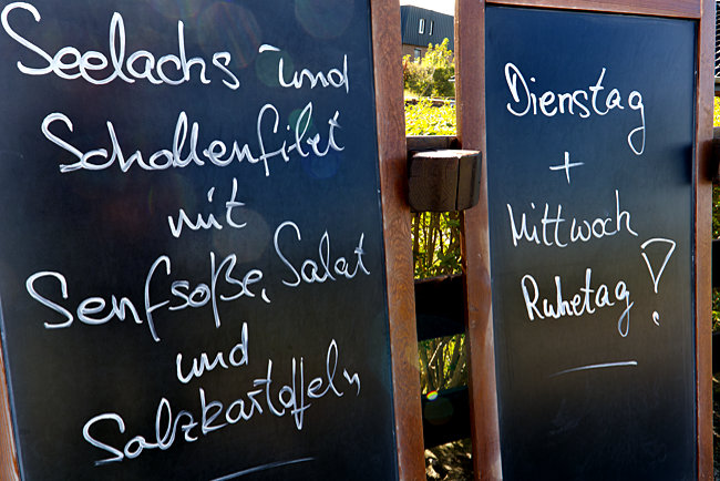 Menüangebot bei Schönberger Strand - Probstei