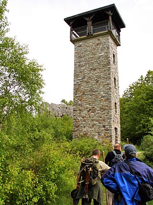 Soonwaldsteig - Vom Aussichtsturm am Teufelsfels hat man eine gute Sicht über den Hunsrück