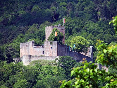 Deutschland - Süd-Pfalz - In der Ferne auszumachen: die Feste Landeck