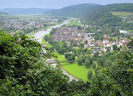 Blick auf Bodenwerder im Weserbergland