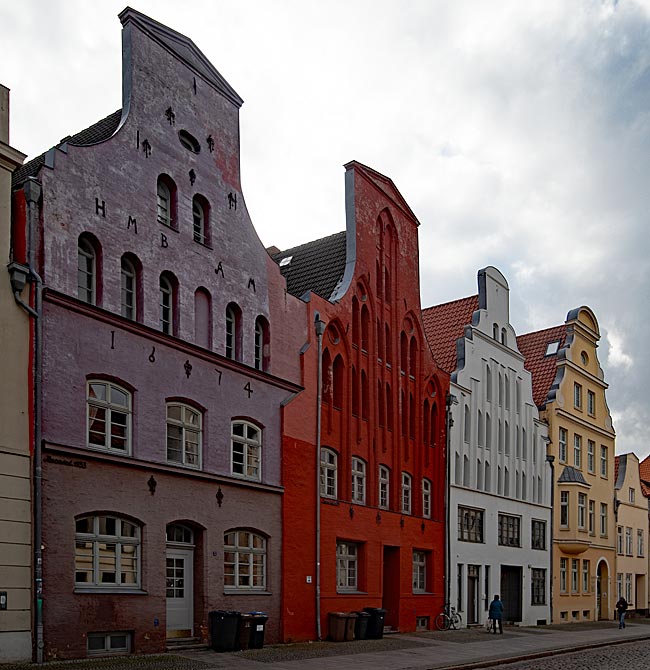 Wismar - Häuser in der Lübsche Straße