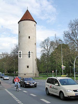 Münster - Der Buddeturm erinnert an die einstige Stadtbefestigung