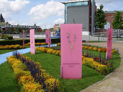 Münsterland: Im Vordergrund der Inselpark, im Hintergrund das Rock- und Popmuseum