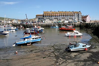 Jurassic Coast - Ebbe im kleinen Hafen von West Bay