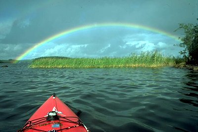 Finnland Saimaa Regenborgen