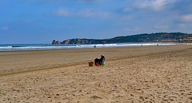 Frankreich - Baskenland - Platz satt: Impression am Strand von Hendaye