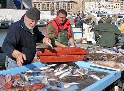 Frankreich Marseille Fischereihafen