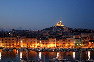 Frankreich Marseille Nacht
